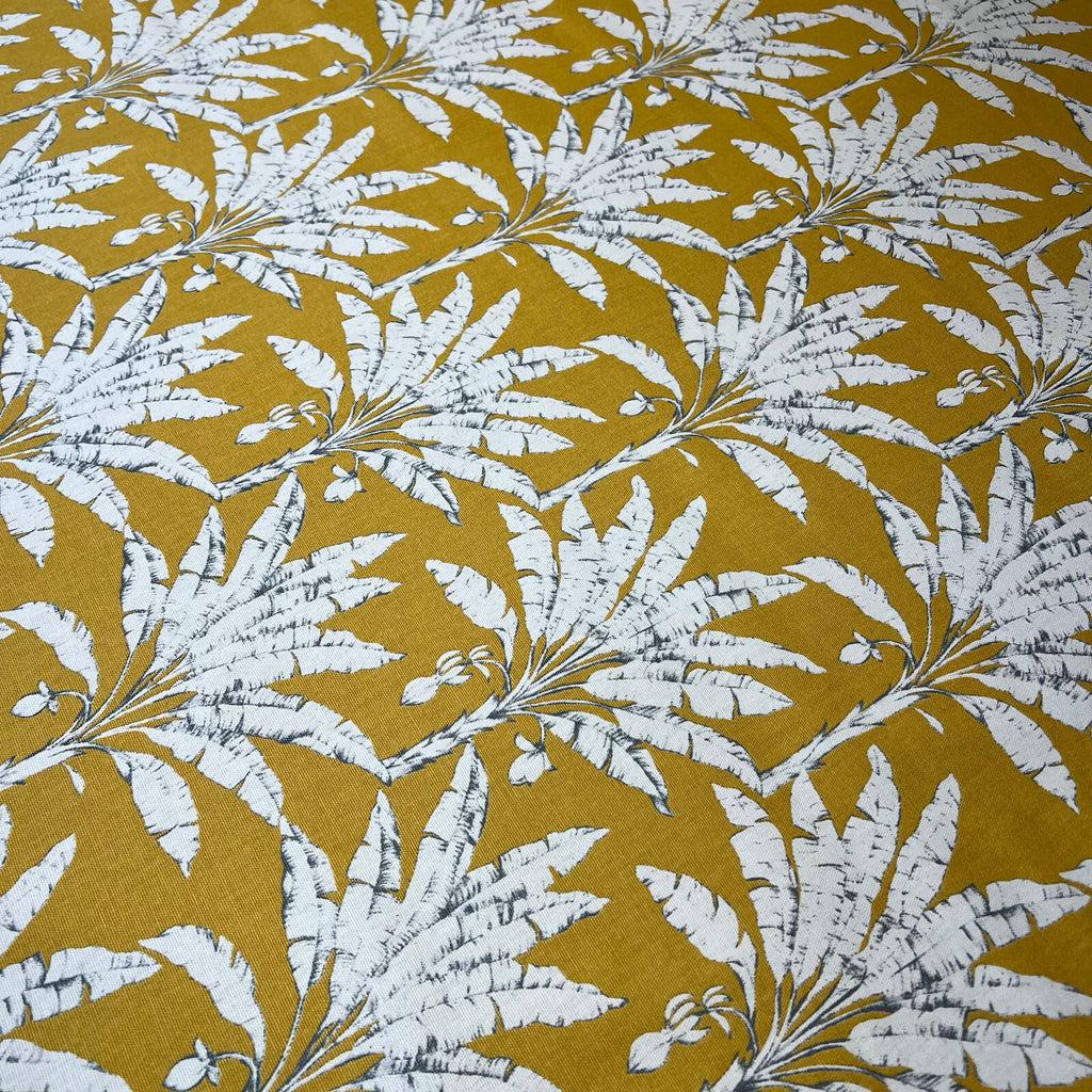 2.7 Metres iLiv Palm House Ochre 100% Cotton Fabric Cushion Curtain Upholstery6