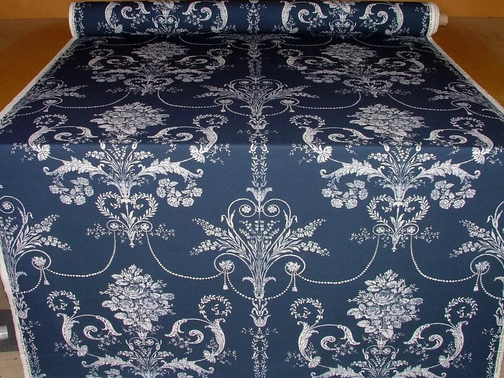 13 Metre Laura Ashley Josette Midnight Blue Fabric Curtain Cushion Upholstery1