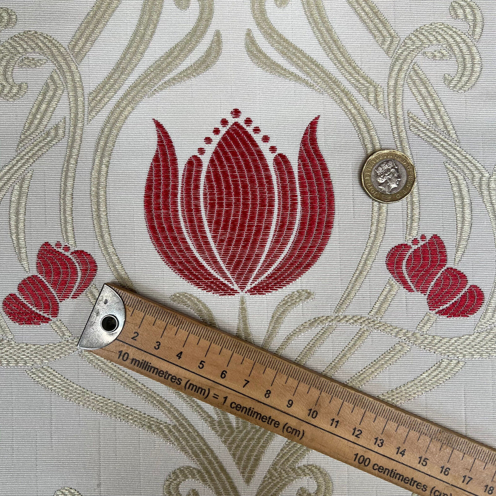 2.7m iLiv Lalique Ruby Premium Woven Jacquard Curtain Upholstery Cushion Fabric