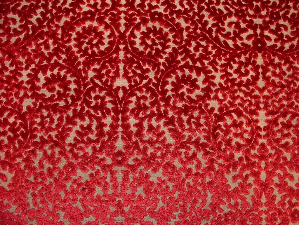 Indiene Chilli Red Extra Thick Velvet Fabric Curtain Upholstery Cushion Use