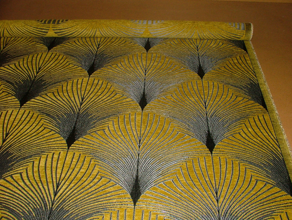 "New York" Art Deco Velvet Fibre Naturelle Curtain Upholstery Cushion Fabric