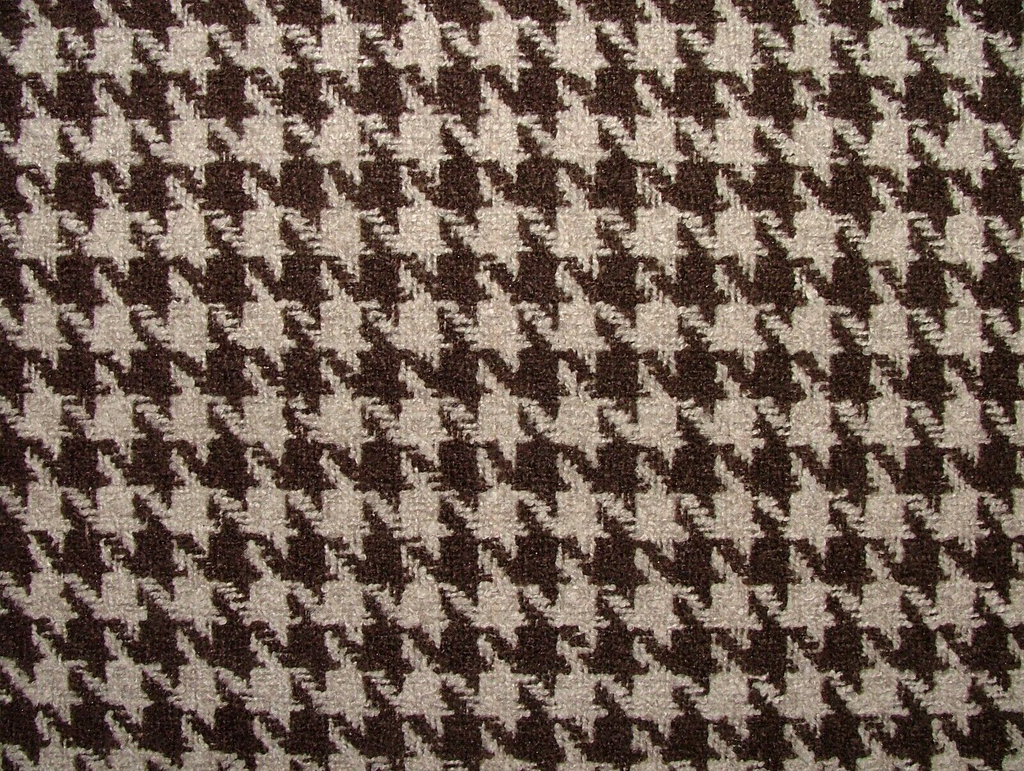 1.2 Metres iLiv Houndstooth Chocolate FR Upholstery Fabric Cushion Upholstery