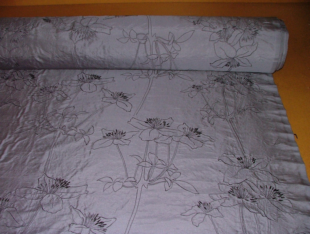 Romo Silk Curtain Fabric AGAPANTHUS Soft Furnishing RRP £480.00 - 4.8 Metres8