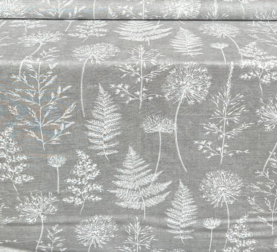 iLiv Cotton Curtain Fabric 2.7 Metres Chervil Dove Grey Upholstery Cushion Blind9