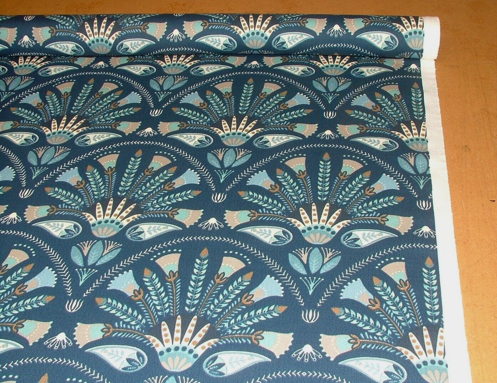 3 Metres ILiv Octavia Sapphire Woven Cotton Fabric Cushion Curtain Upholstery