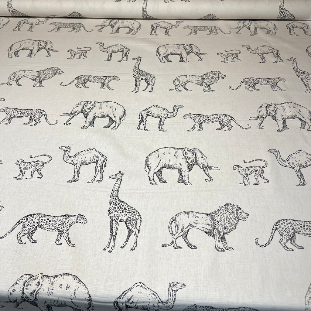 3.2m iLiv Prairie Animals Anthracite Cotton Fabric Cushion Curtain Upholstery10