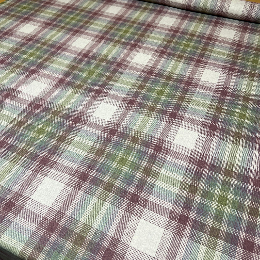 1.9 Metres iLiv Fair Isle Foxglove Wool Tartan Fabric Curtain Upholstery Cushion11