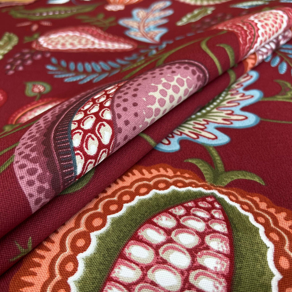 3.7 Metres iLiv Harvest Ruby 100% Cotton Fabric Curtain Roman Blinds Upholstery