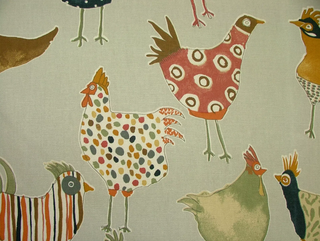 Prestigious Textiles Cotton Fabric Harriet Hens Colonial 2.3m Curtain Upholstery3