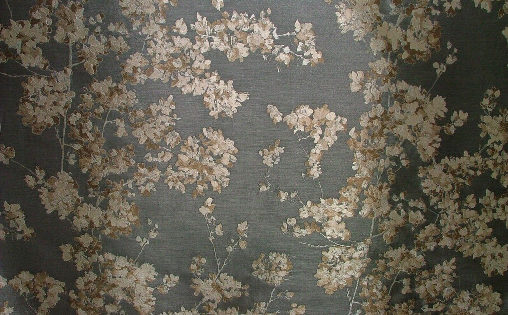 Romo Sakuya Gunmetal Silk Wool Blend Jacquard Curtain Fabric RRP £116.00 PM