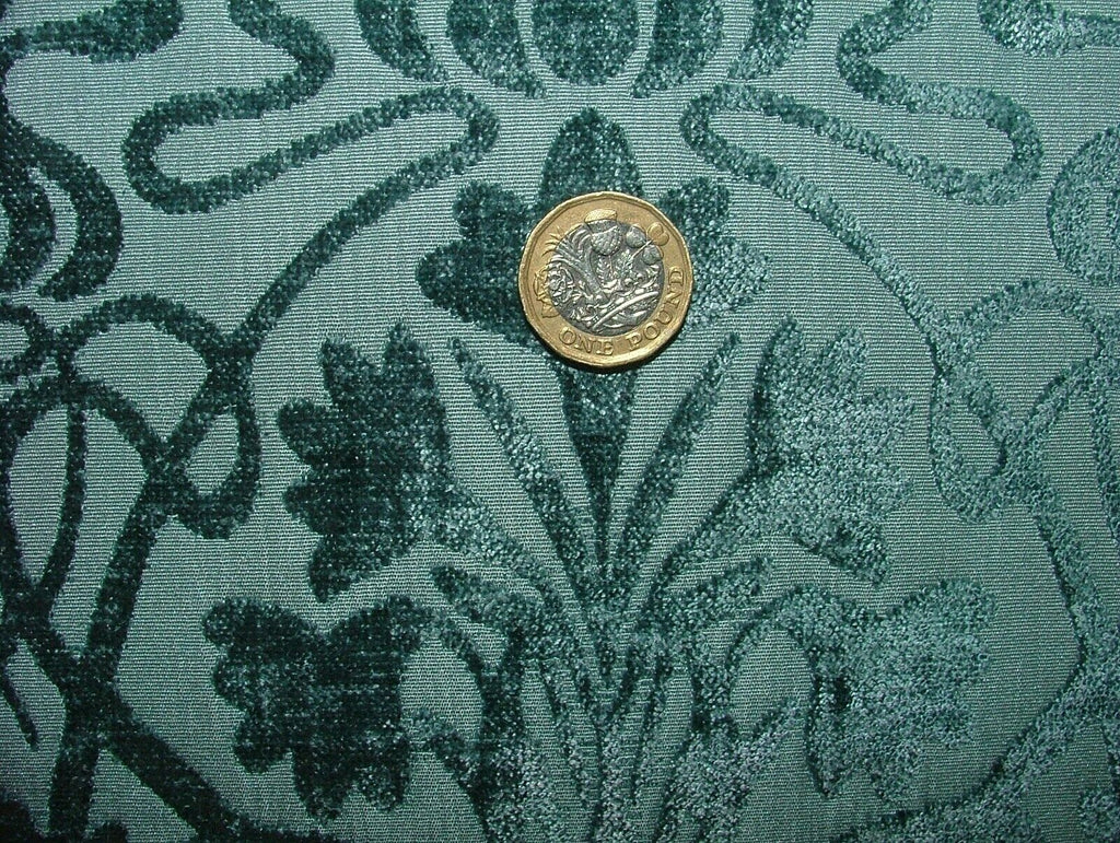 Art Nouveau Verdigris Thick Chenille Fabric Curtain Upholstery Cushion Blinds