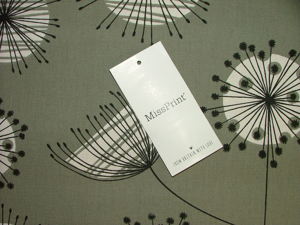 MissPrint Dandelion Mobile French Grey Scandi Curtain Upholstery Cushion Fabric