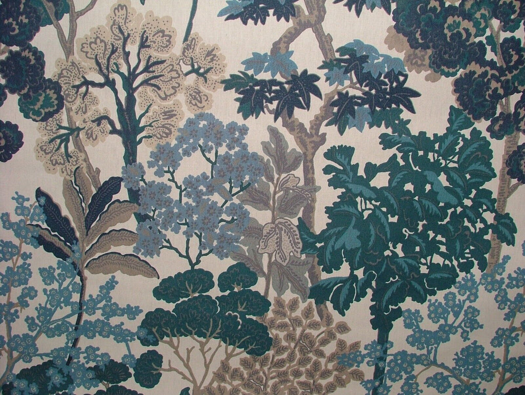 Avar Delft Blue Japanese Cotton Curtain Upholstery Cushion Roman Blind Fabric