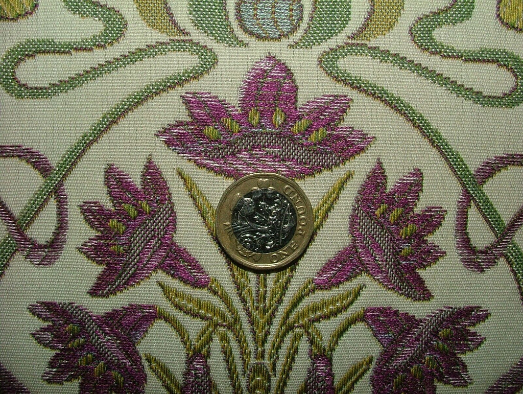 10 Metres Art Nouveau Mulberry Thick Designer Jacquard Curtain Upholstery Fabric