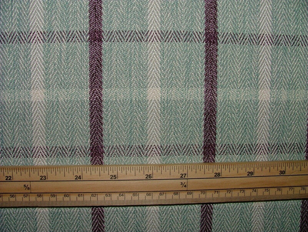 Duckegg Mulberry Herringbone Check Tartan Fabric Upholstery Cushion Curtain