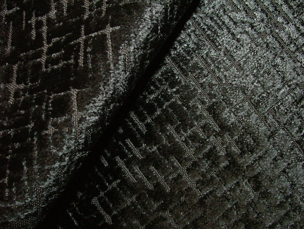 12 Metre iLiv Vivaldi Black Velvet Upholstery Cushion Curtain Fabric RRP £720.00