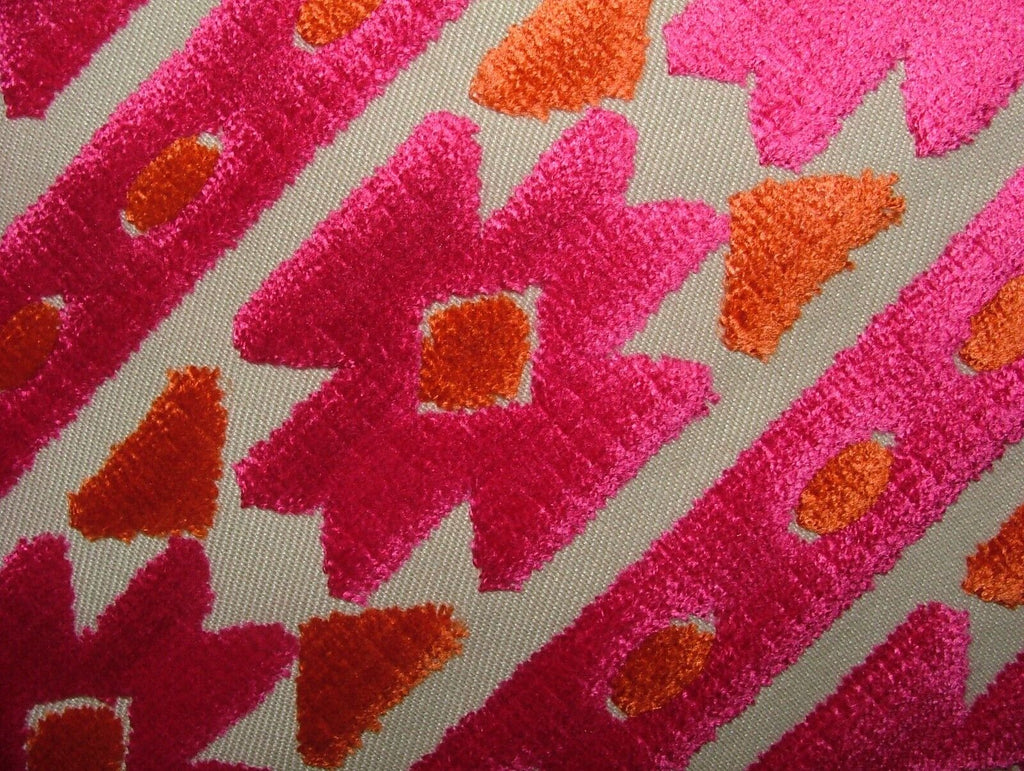 Kasbah Begonia Pink Extra Thick Plush Velvet Fabric Curtain Upholstery Cushion