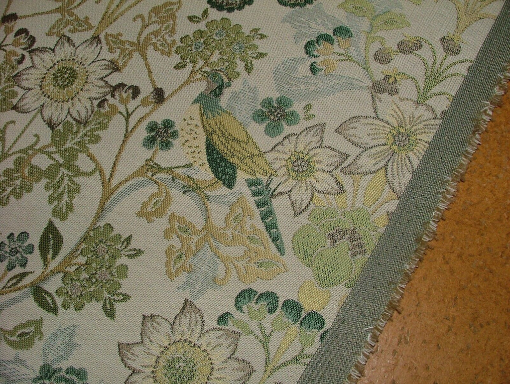 Morris Bird Antique Jacquard Fabric Ideal For Curtain Upholstery Cushion Throws