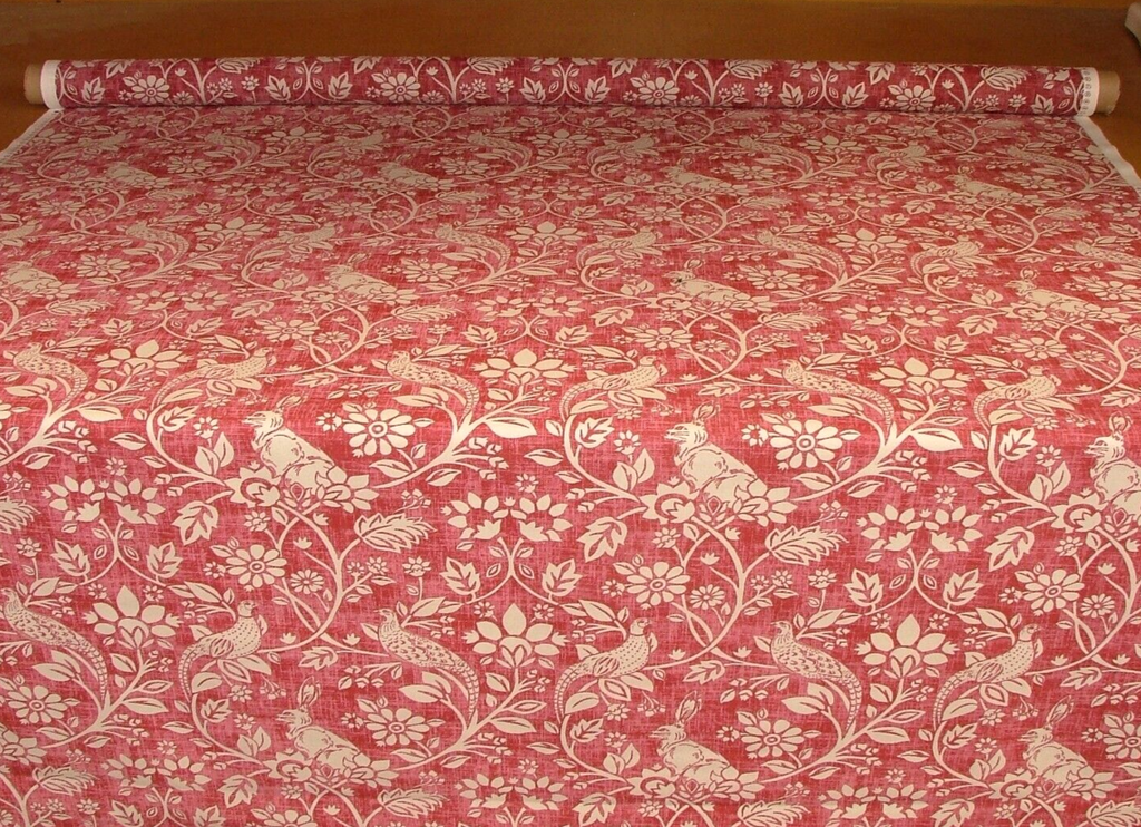 3.4 Metres iLiv Heathland Rouge Woven Cotton Fabric Cushion Curtain Upholstery