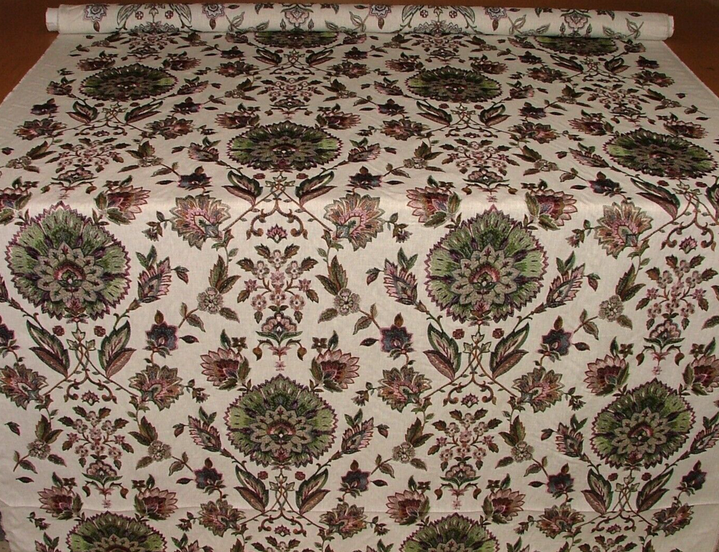 2.2 Metres iLiv Jaipuri Mulberry Embroidered Fabric Curtain Upholstery Cushion