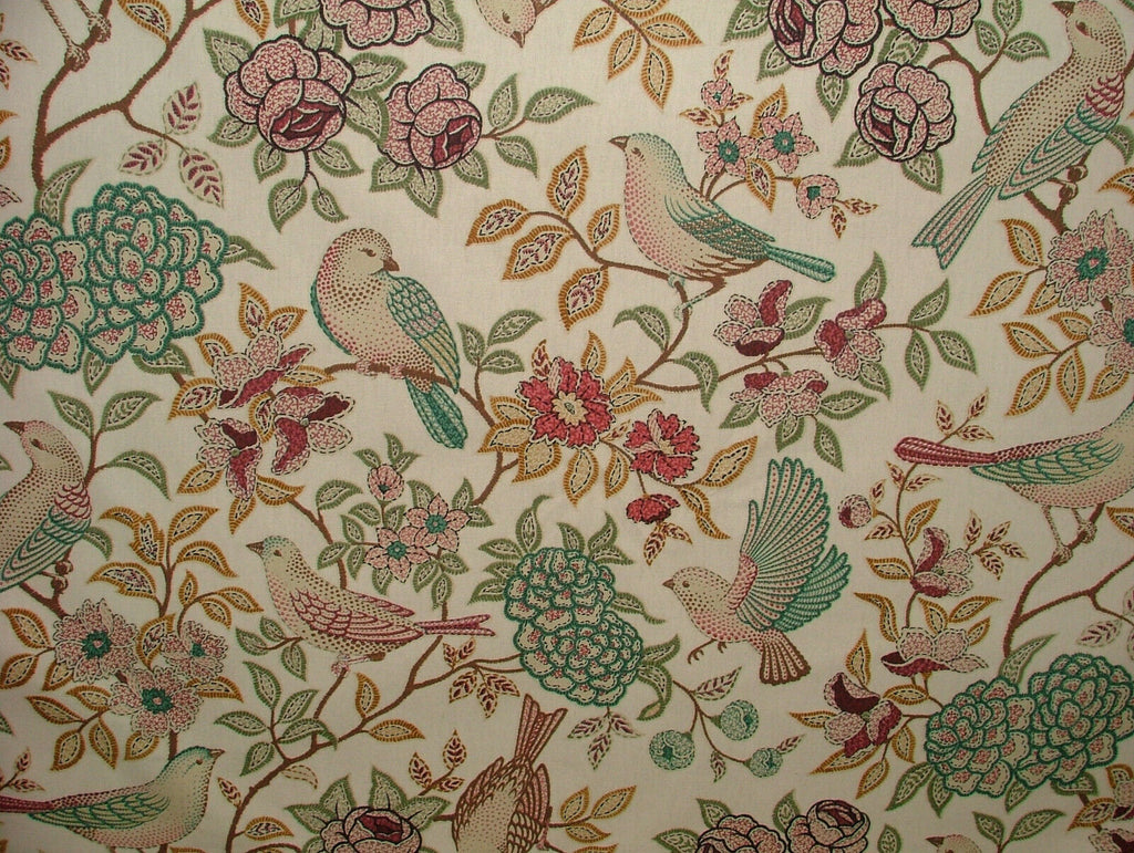 Morris Bird Floral Fern Curtain Upholstery Cushion Roman Blind Quilting Fabric