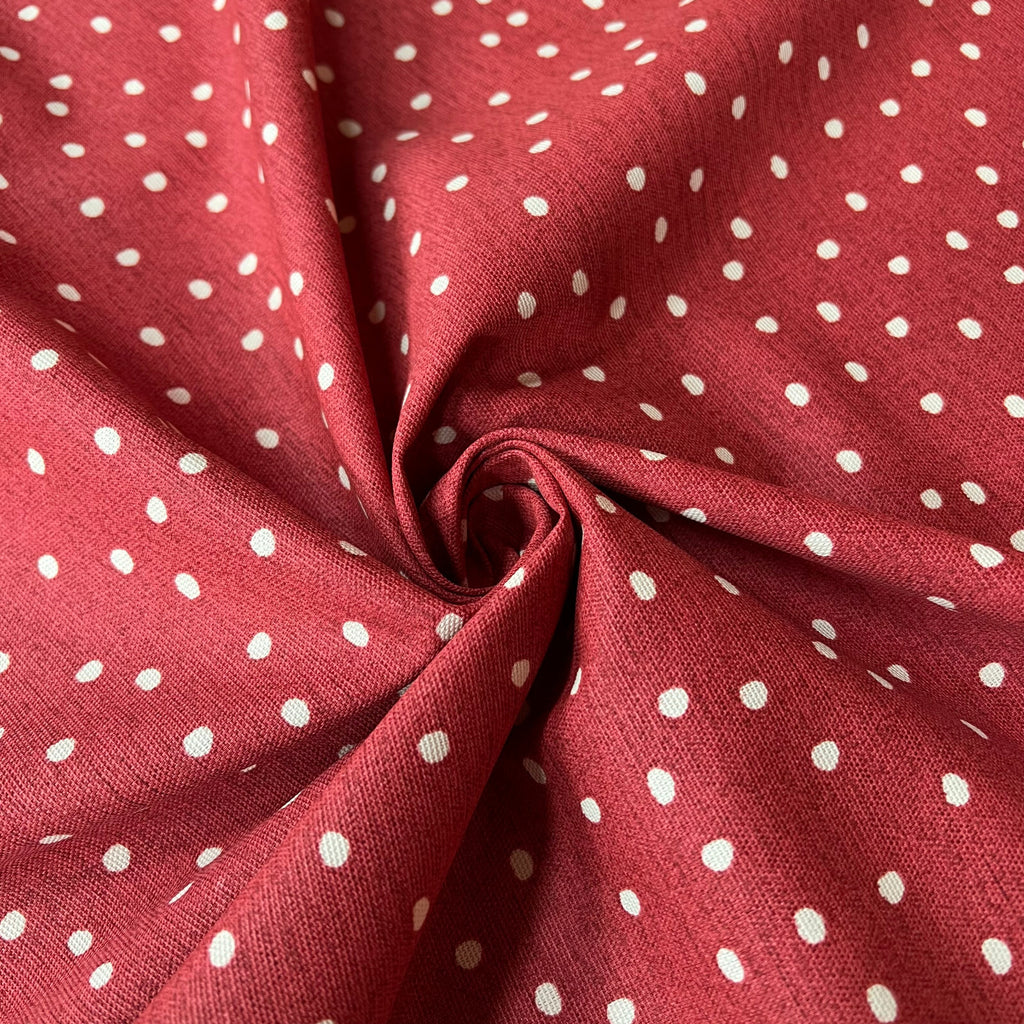 1.8 Metres iLiv Spotty Poppy Woven Cotton Fabric Cushion Curtain Upholstery5