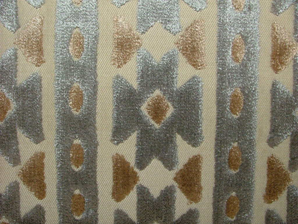 Kasbah Glacier Grey Extra Thick Plush Velvet Fabric Curtain Upholstery Cushion