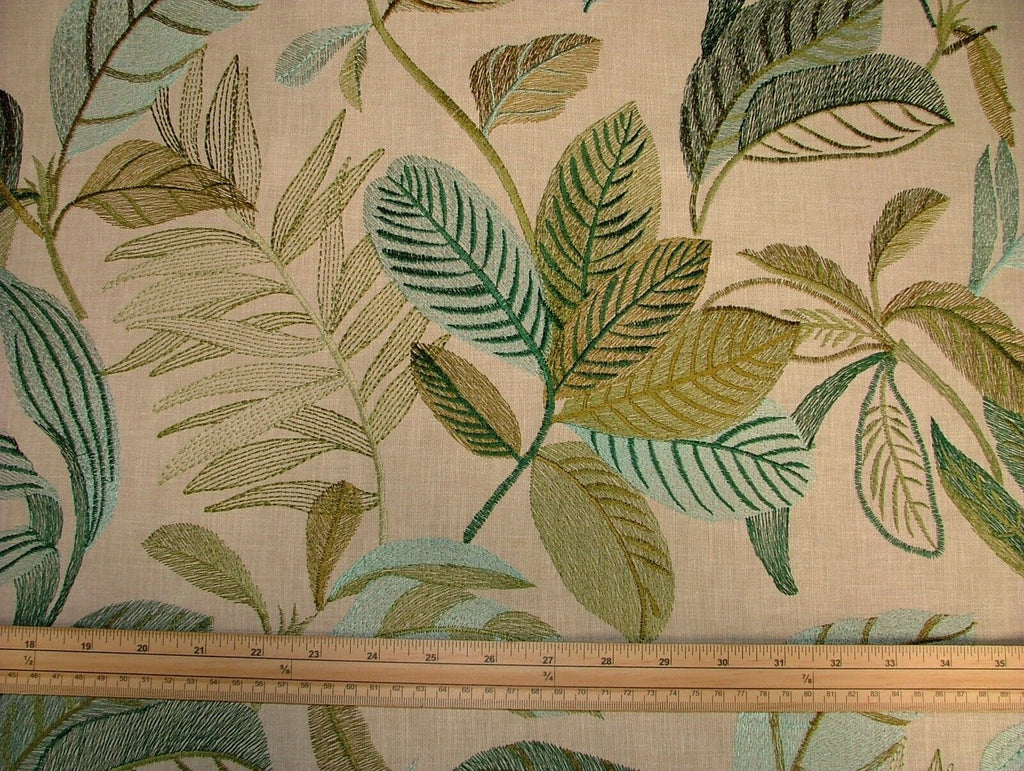 3.4 Metres iLiv Antigua Pistachio Embroidered Fabric Curtain Upholstery Cushion