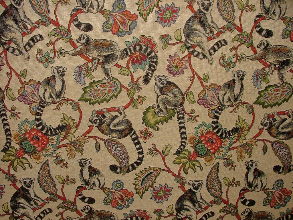 "Animal Tapestry" Designer Fabric Ideal For Upholstery Curtains Cushions Throws