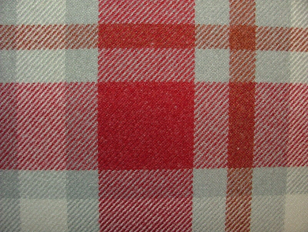 Tobermory Rosso Wool Effect Thick Tartan Upholstery Curtain Cushion Fabric