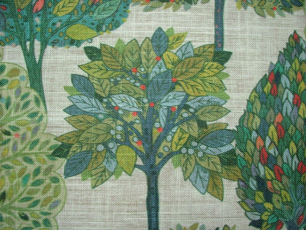 Foliage Fall Trees Carnival Linen Blend Curtain Upholstery Cushion Blind Fabric