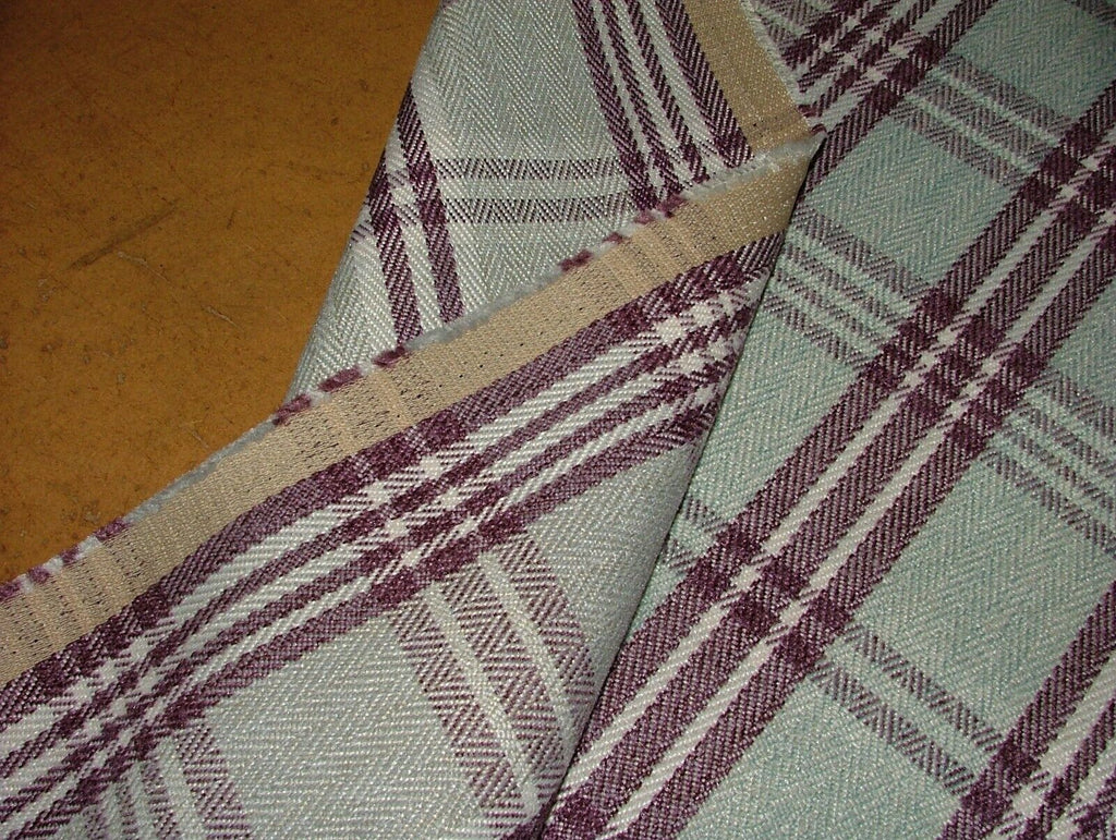 Blair Mulberry Wool Effect Thick Tartan Upholstery Cushion Curtain Fabric