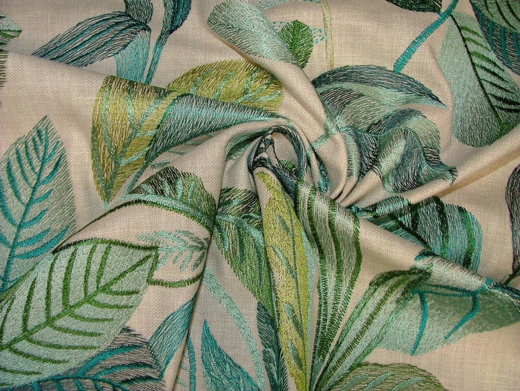 3 Metres iLiv Antigua Lagoon Embroidered Fabric Curtain Upholstery Cushion