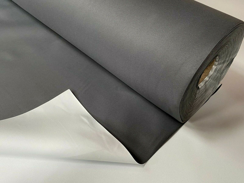 CHARCOAL GREY 3 Pass Black Out Blackout Material Thermal Curtain Lining Fabric