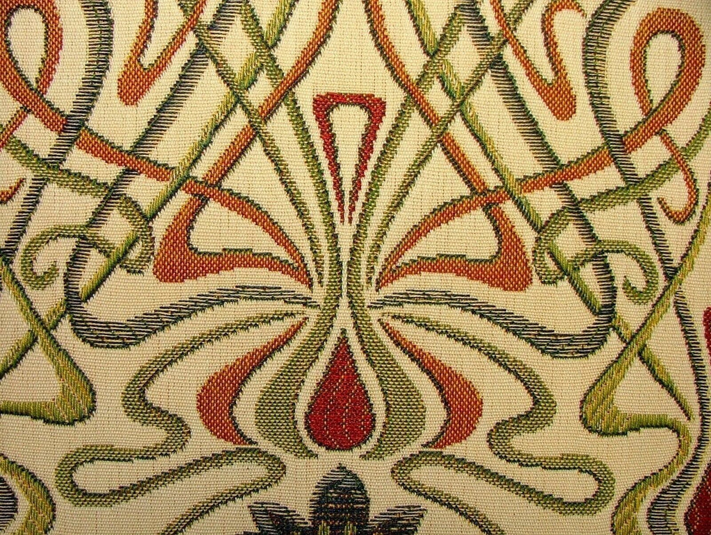 3 Metres Art Nouveau Tiffany Jewel Thick Jacquard Curtain Upholstery Cushion