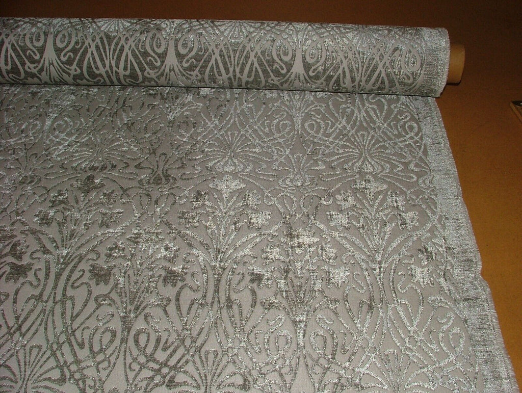 Art Nouveau Flint Grey Thick Chenille Fabric Curtain Upholstery Cushion Blinds