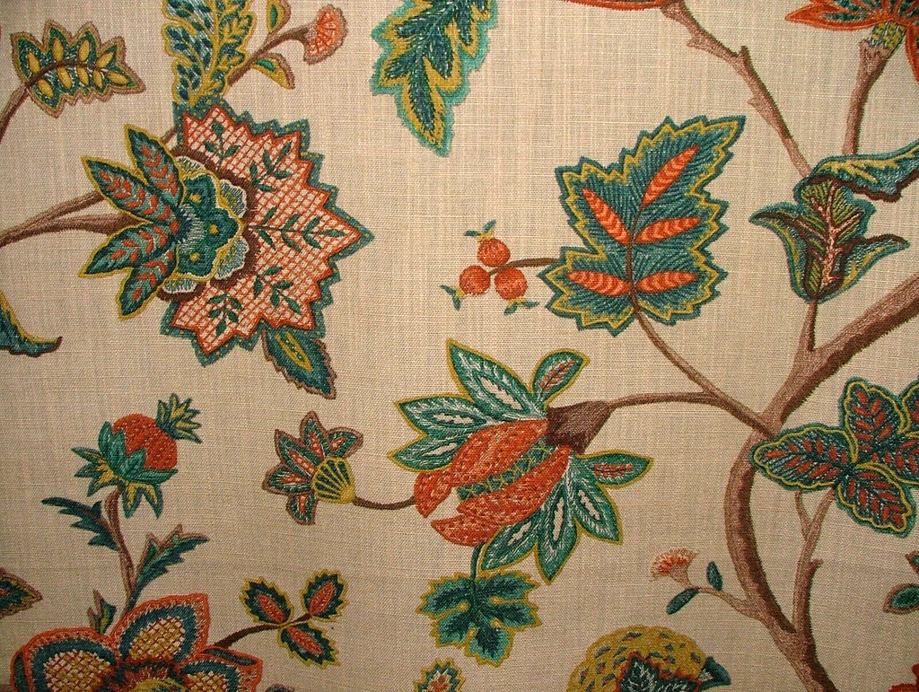 2.6 Metres iLiv Chanderi Papaya Linen Mix Fabric Cushion Curtain Upholstery