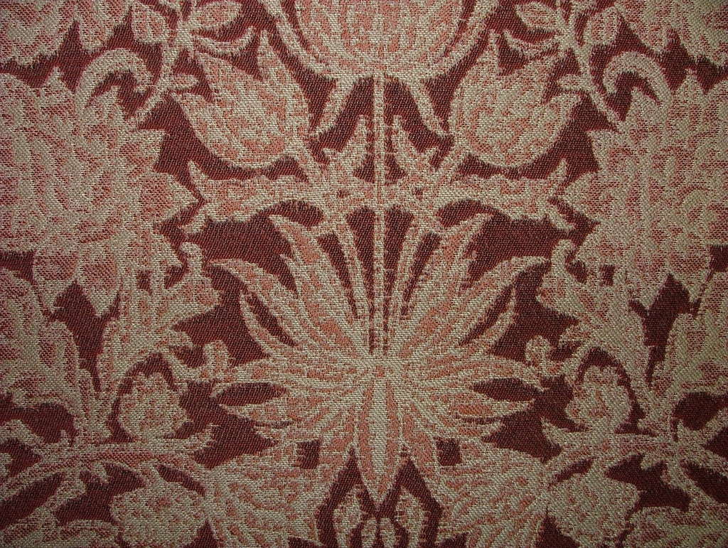 Riverhill Claret Woven Jacquard Fabric Curtain Upholstery Cushion 35 Metres7