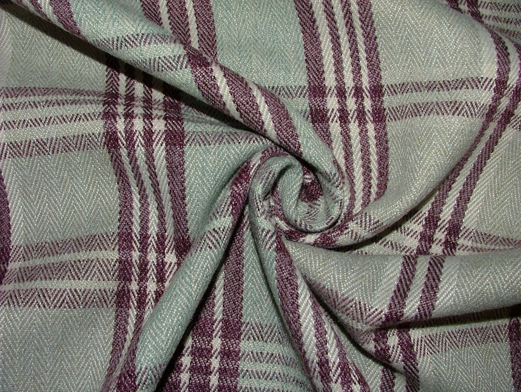 Blair Mulberry Wool Effect Thick Tartan Upholstery Cushion Curtain Fabric