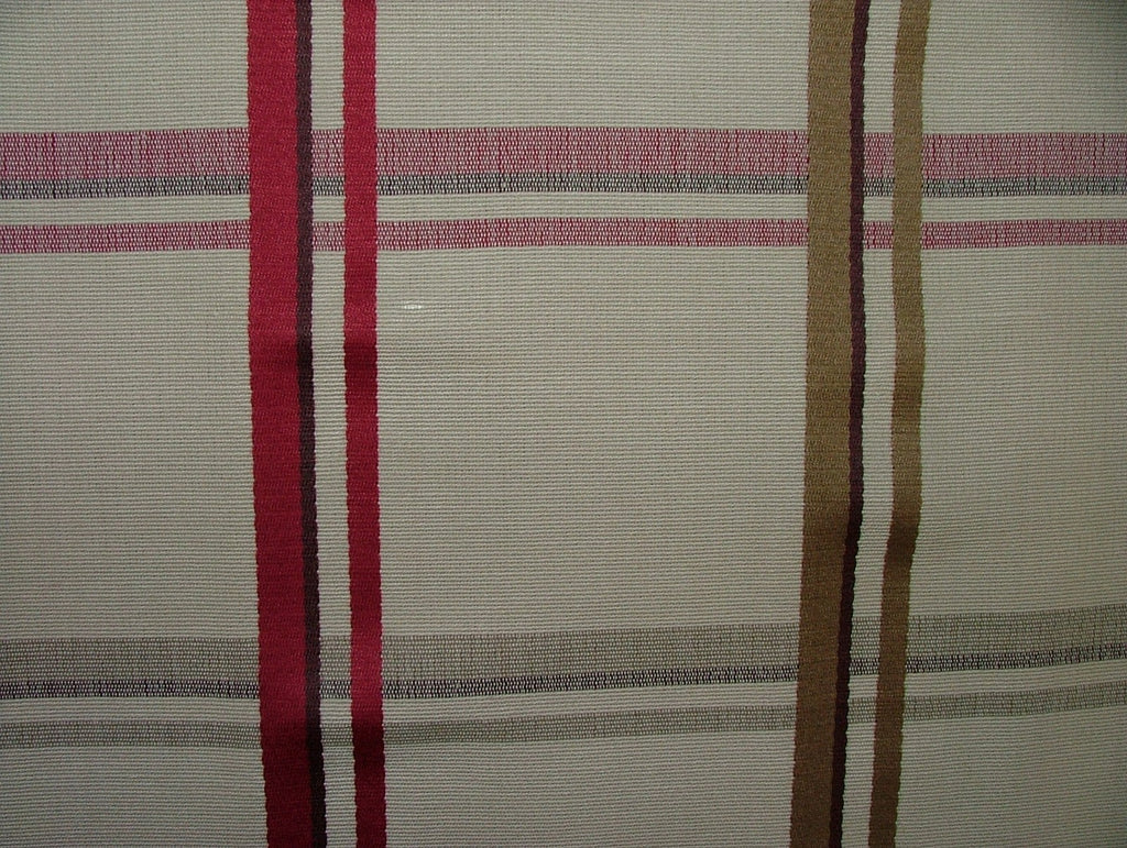Romo Curtain Upholstery Fabric Quincey Redcurrant Woven Check - 14 Metres9