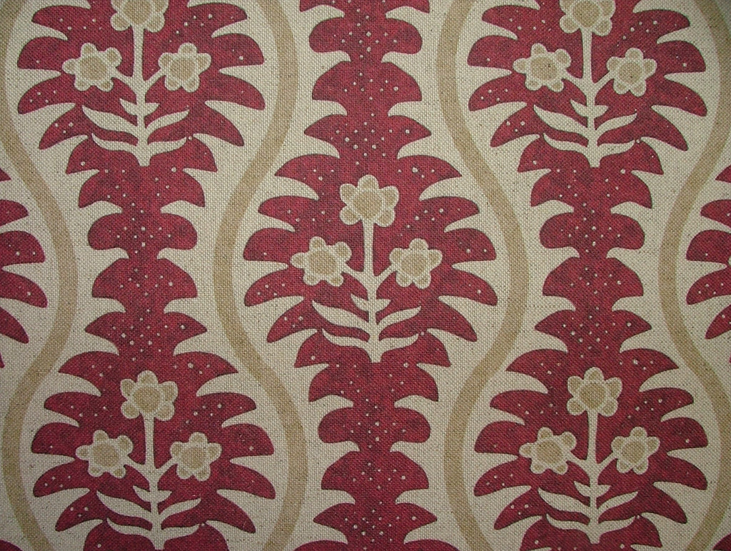 Amara Scandinavian Floral Linen Blend Fabric Curtain Cushion Upholstery Blinds