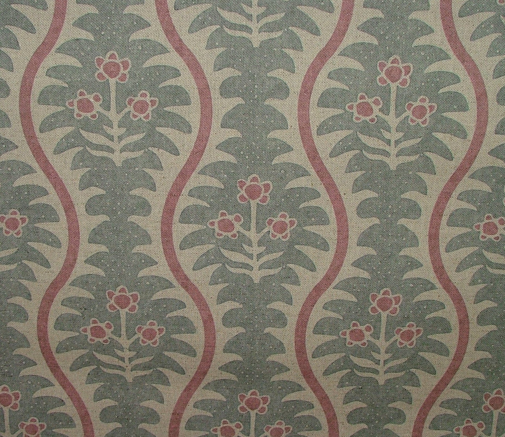 Amara Scandinavian Floral Linen Blend Fabric Curtain Cushion Upholstery Blinds