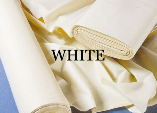 Premium Quality Cotton Sateen Curtain Lining Sold By The Metre - White Or Cream