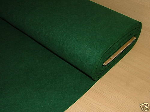 1 Square Yard (36" x 36") Green Baize / Felt Craft Fabric Card Table Christmas