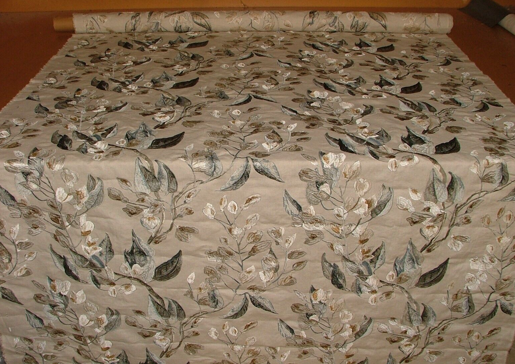 3.4 Metre Romo Wisteria Embroidery Fabric Curtain Upholstery Cushion RRP £574.00