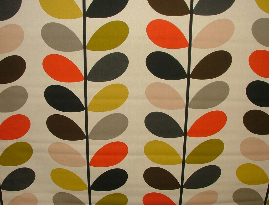 Designer Orla Kiely Multi Stem Tomato Cotton Curtain Upholstery Craft Fabric