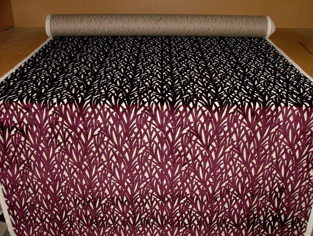 11 Metres iLiv Arboretum Bilberry Plush Velvet Curtain Upholstery Cushion Fabric