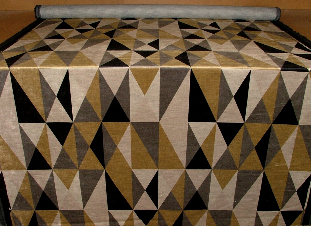 4.2 Metre Romo Contemporary Ochre Velvet Fabric Upholstery  Curtain RRP £705.60