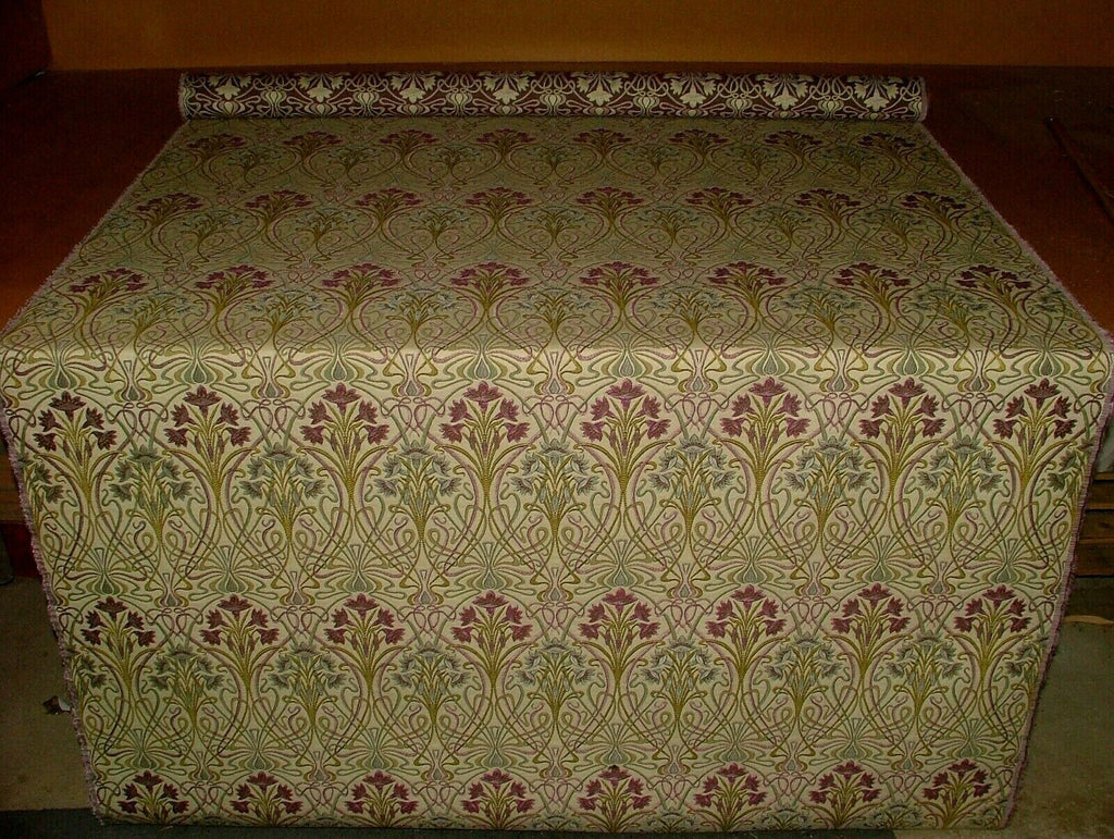 10 Metres Art Nouveau Mulberry Thick Designer Jacquard Curtain Upholstery Fabric