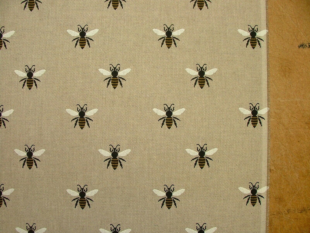 HONEY BEES Fabric Curtain Upholstery Craft Quilting Patchwork Cushion Blind Bags
